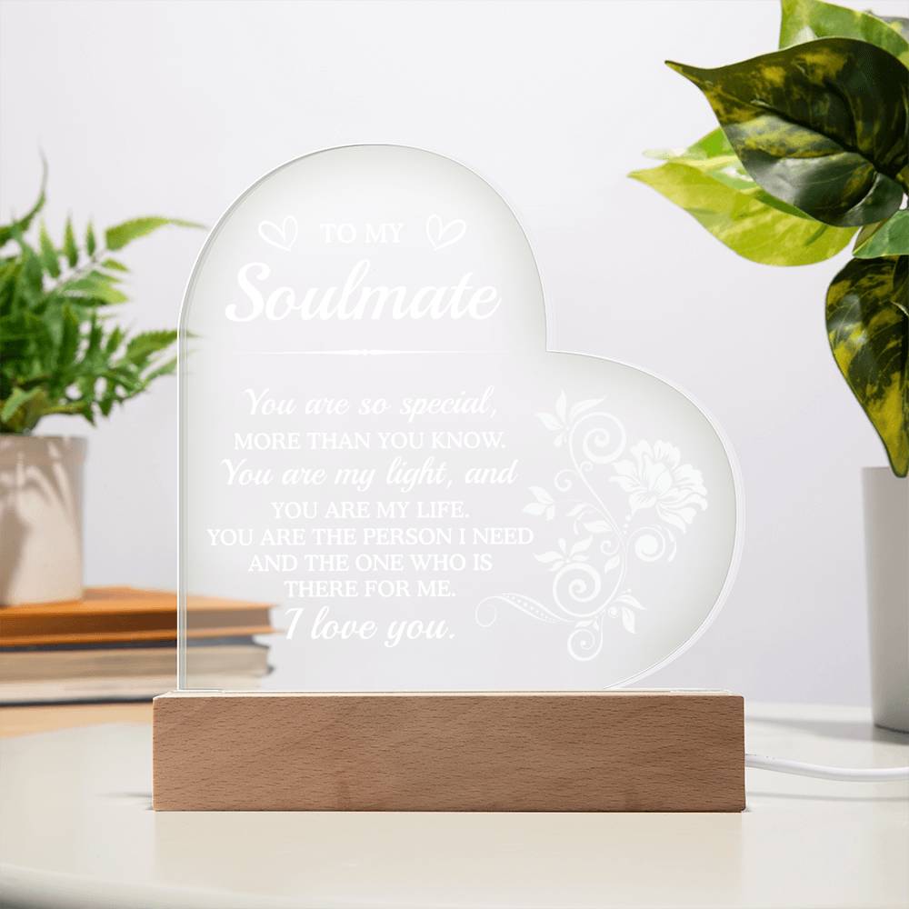 My Soulmate - You Are Special - Acrylic Heart Plaque