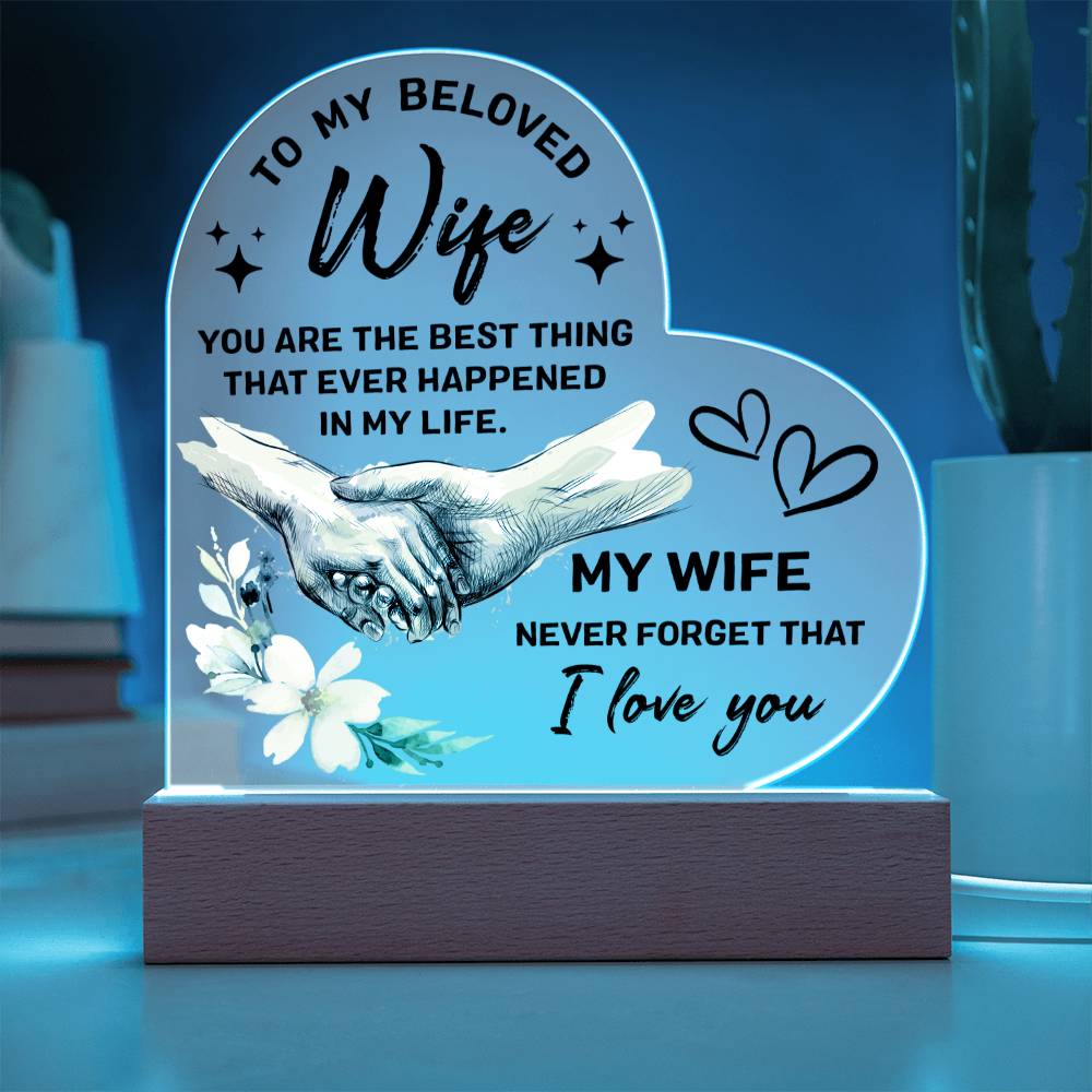 Never Forget That - Acrylic Heart Plaque