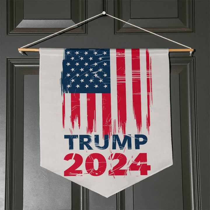 Trump Garden Flag 2024 - Wooden dowel with twine hanging system, American President Election Yard Interior Decoration - 21 x 18 Inch