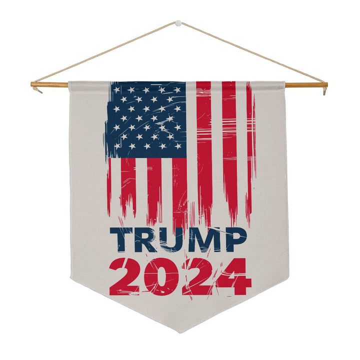 Trump Garden Flag 2024 - Wooden dowel with twine hanging system, American President Election Yard Interior Decoration - 21 x 18 Inch