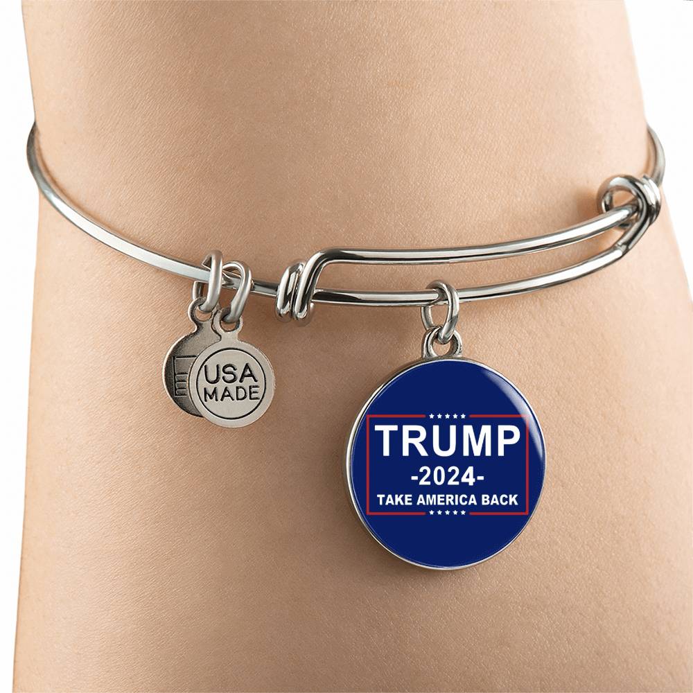 Trump 2024 Take America Back Adjustable Luxury Bangle Bracelet -  Presidential Election Souvenir