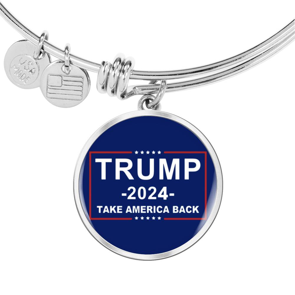 Trump 2024 Take America Back Adjustable Luxury Bangle Bracelet -  Presidential Election Souvenir