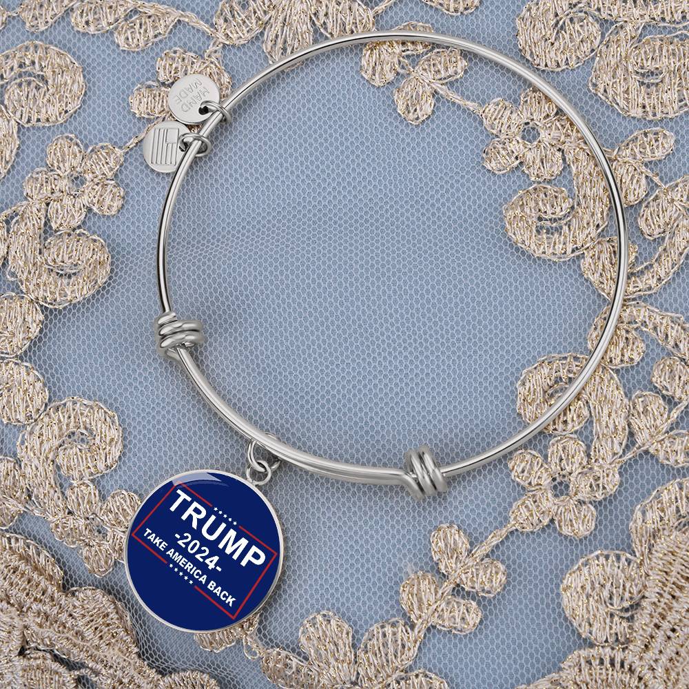 Trump 2024 Take America Back Adjustable Luxury Bangle Bracelet -  Presidential Election Souvenir