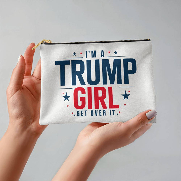 Peace Love Trump: Funny Cosmetic Bag - Perfect Trump 2024 Back Gift & Fabric Zipper Pouch