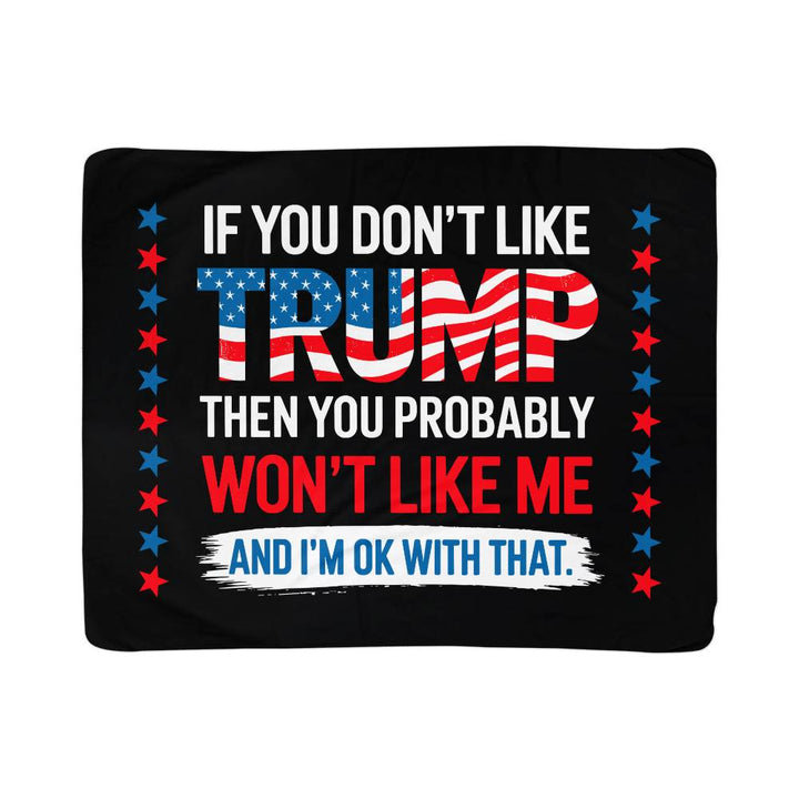 Trump Sherpa Fleece Blanket – Luxuriously Soft, Cozy & Warm with Patriotic Design, Perfect for Home or Gift in Multiple Sizes