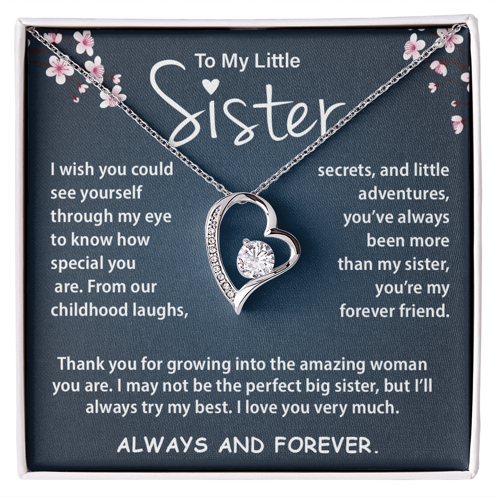 Big Sister and Little Sister - Love You Forever and Always - Necklace