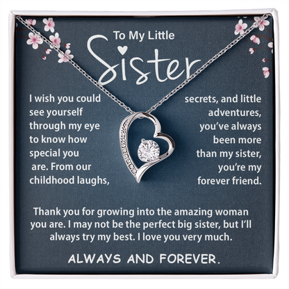 Big Sister and Little Sister - Love You Forever and Always - Necklace
