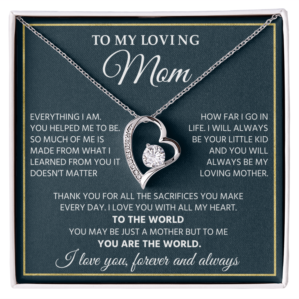 To My Mom - Thank You for Guiding Me Through All of This - Forever Love Necklace