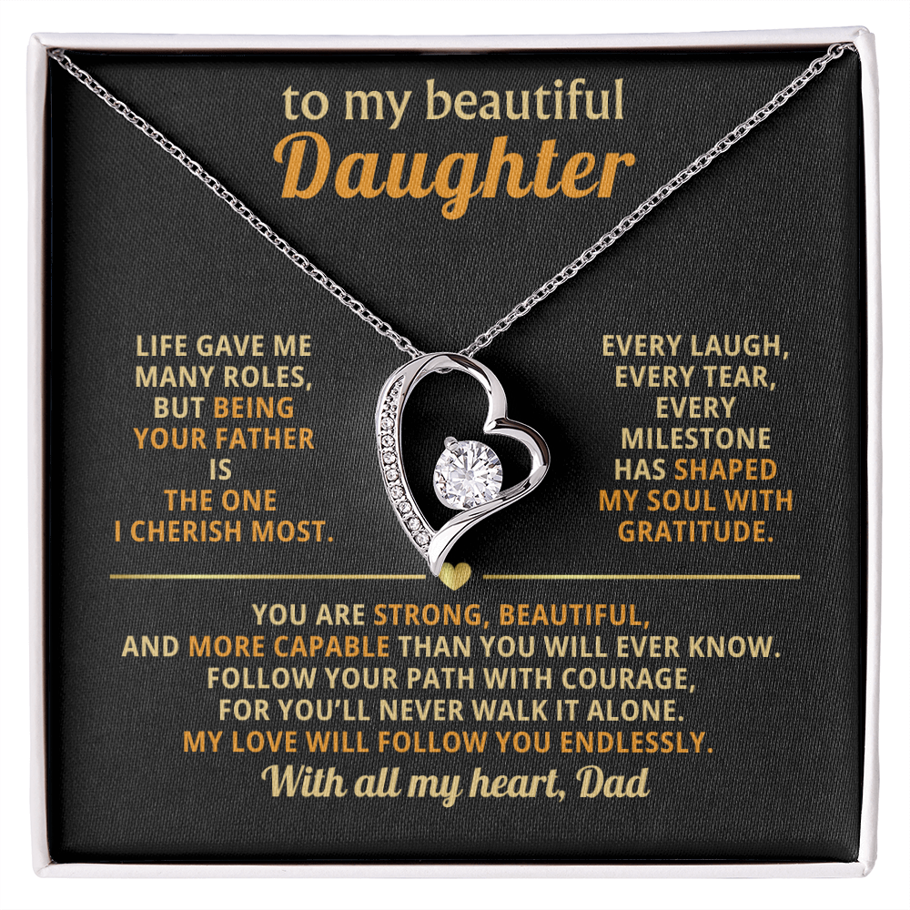 Daughter Necklace - Whenever You Feel Overwhelmed, Remember Whose Daughter You Are!