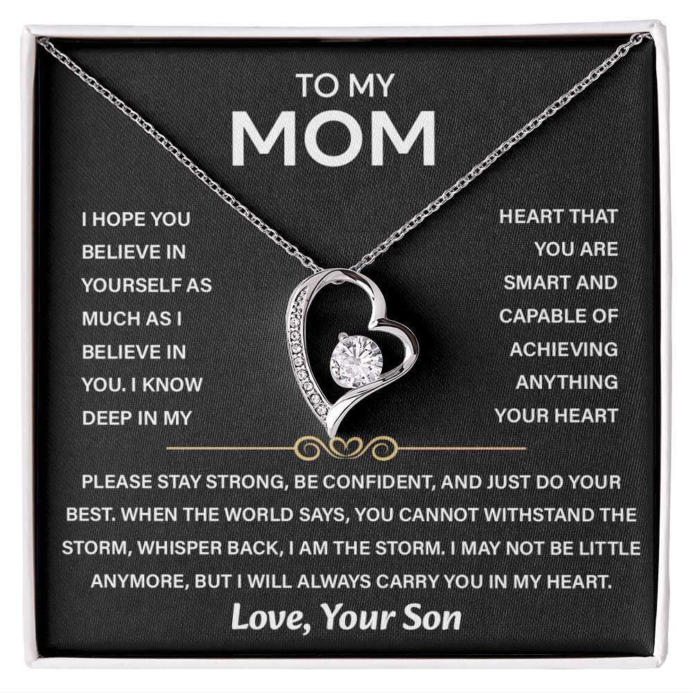 To My Beautiful Mom - My Best friend & the Best Mom Ever - Forever Love Necklace