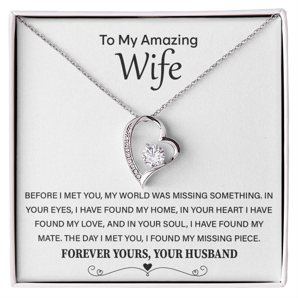To My Wife - Thank You for Always Sticking by My Side - Forever Love Necklace