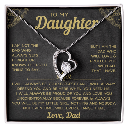 To My Daughter – Forever Love Necklace, A Timeless Gift from Dad