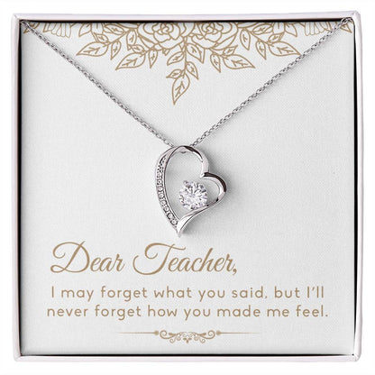 Best Teacher Gift, Forever Love Necklace Stainless Steel, Jewelry Gift for Women, Gift for Teacher, Gifts for Her