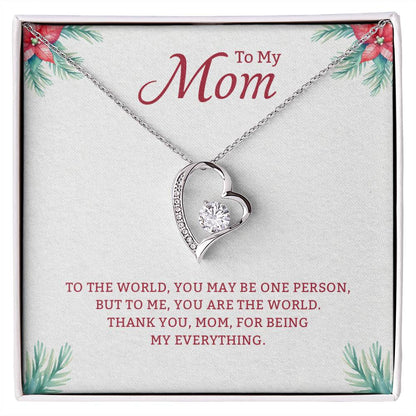 Mother Necklace Gifts for Mom from Daughter or Son Stainless Steel Necklace for Women Christmas Holiday Jewelry With Message Card and Gift Card