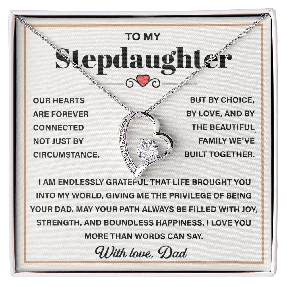 To My Stepdaughter - Forever Love Necklace, Daughter Gifts