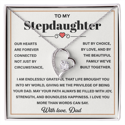 To My Stepdaughter - Forever Love Necklace, Daughter Gifts