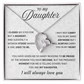 To My Wonderful Daughter Necklace Gift From Grandpa, It's a Special Bound
