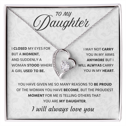 To My Wonderful Daughter Necklace Gift From Grandpa, It's a Special Bound