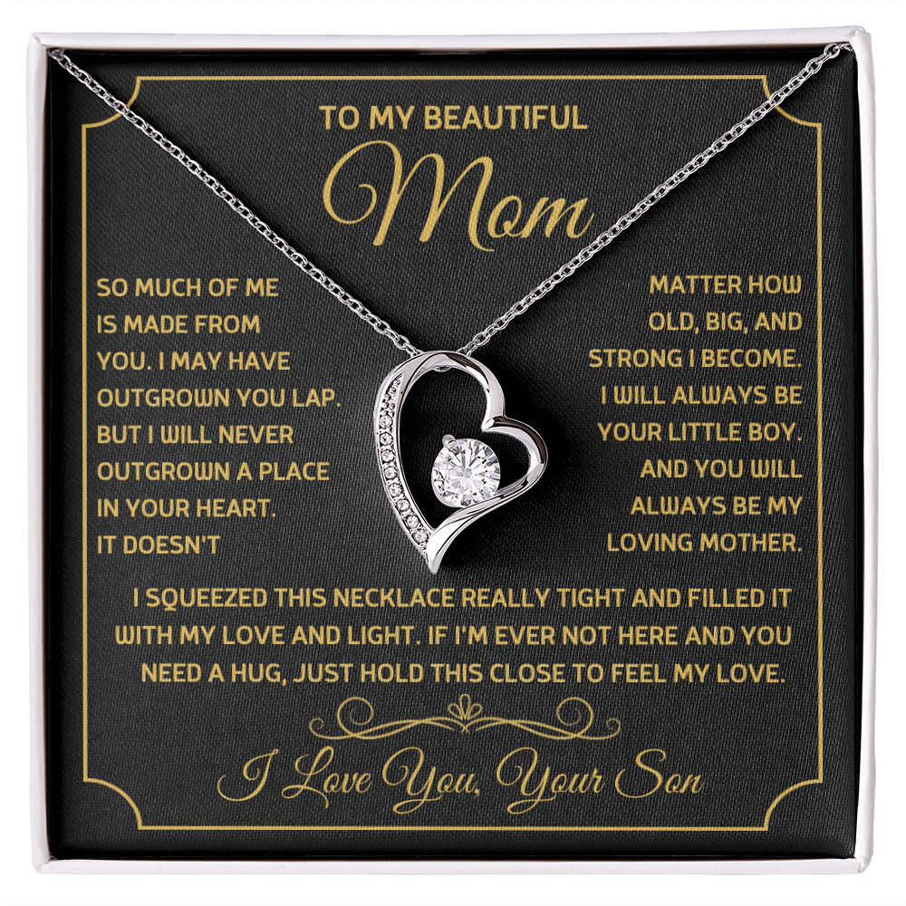 To My Beautiful Mom - You're My Universe! Forever Love Necklace