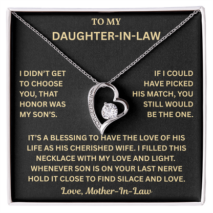 Daughter-in-Law Gifts, Wedding Necklace With Message Card & Gift Box