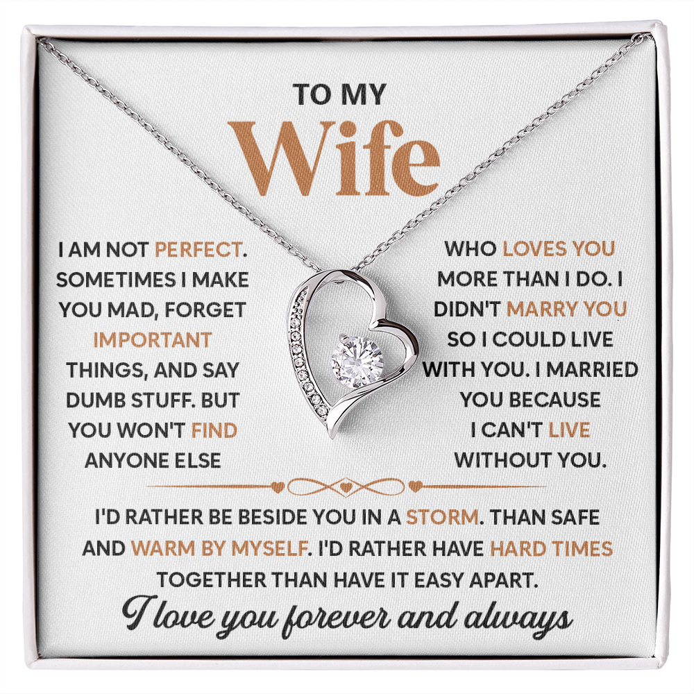 To My Beautiful Wife, I Love Spending Time With You - Forever Necklace