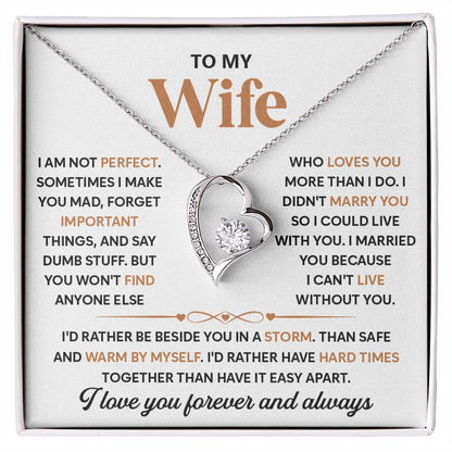 To My Beautiful Wife, I Love Spending Time With You - Forever Necklace