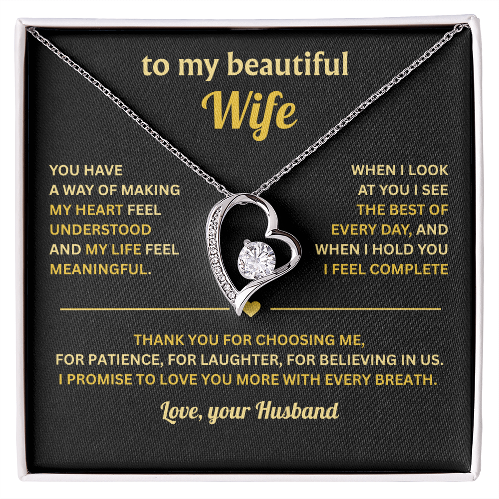 To My Wife - Falling in Love With You Was Beyond My Control - Necklace