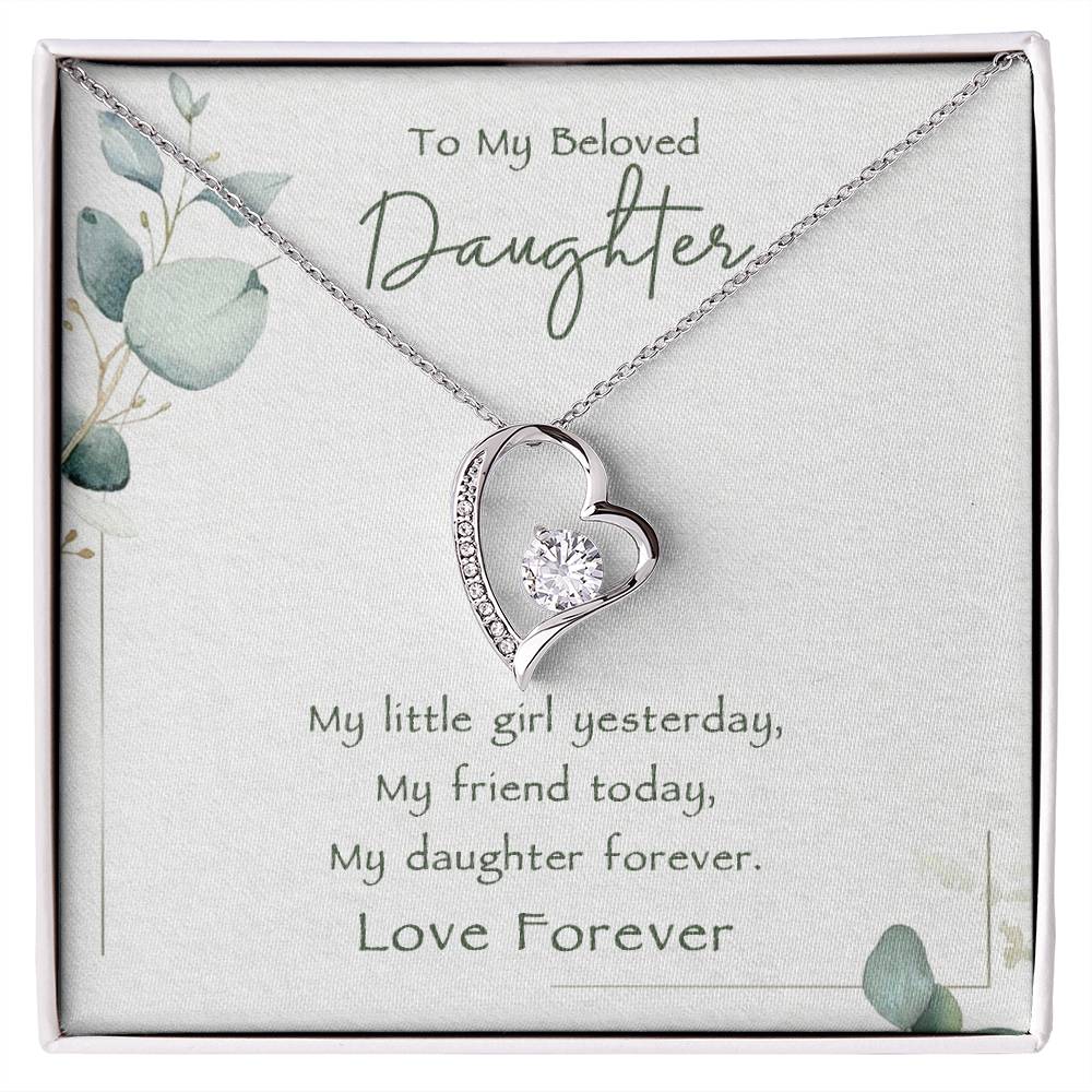 To My Daughter Necklace from Dad with Heartfelt Message & Elegant Box, Father Daughter Gifts from Dad, Birthday Gift for Daughter Adult, Father Daughter Necklace