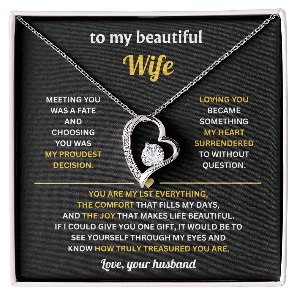 To My Wife  - You Are the Closest to Heaven - Forever Love Necklace