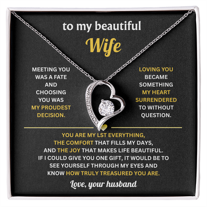 To My Wife  - You Are the Closest to Heaven - Forever Love Necklace