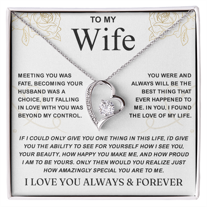 To My Wife Necklace, Soulmate Necklace for Women, Valentine Gifts