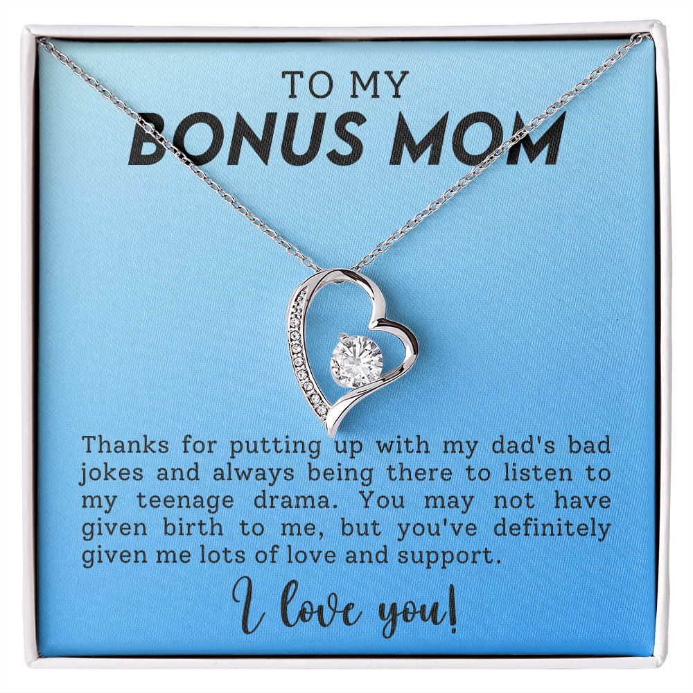 PERSONALISED GIFT FOR BONUS MOM - Forever Love Necklace