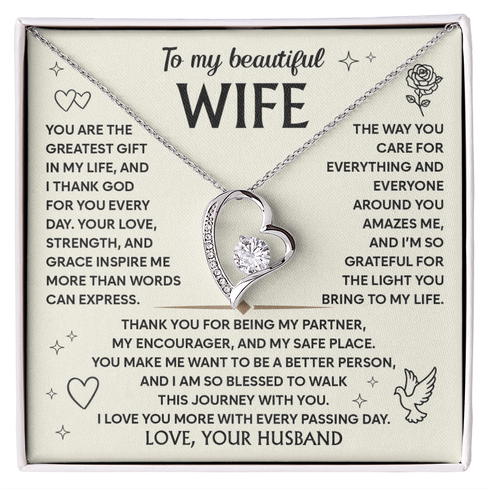 Wife Necklace From Husband to My Wife Soulmate Necklace for Women