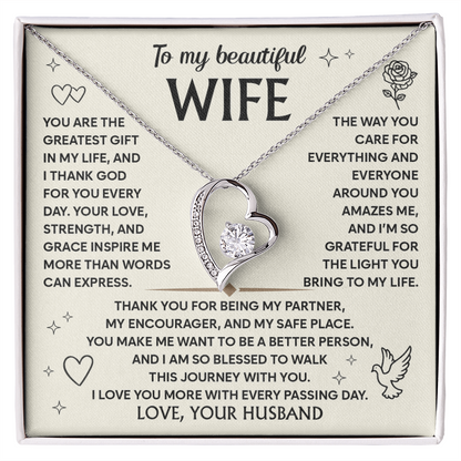 Wife Necklace From Husband to My Wife Soulmate Necklace for Women