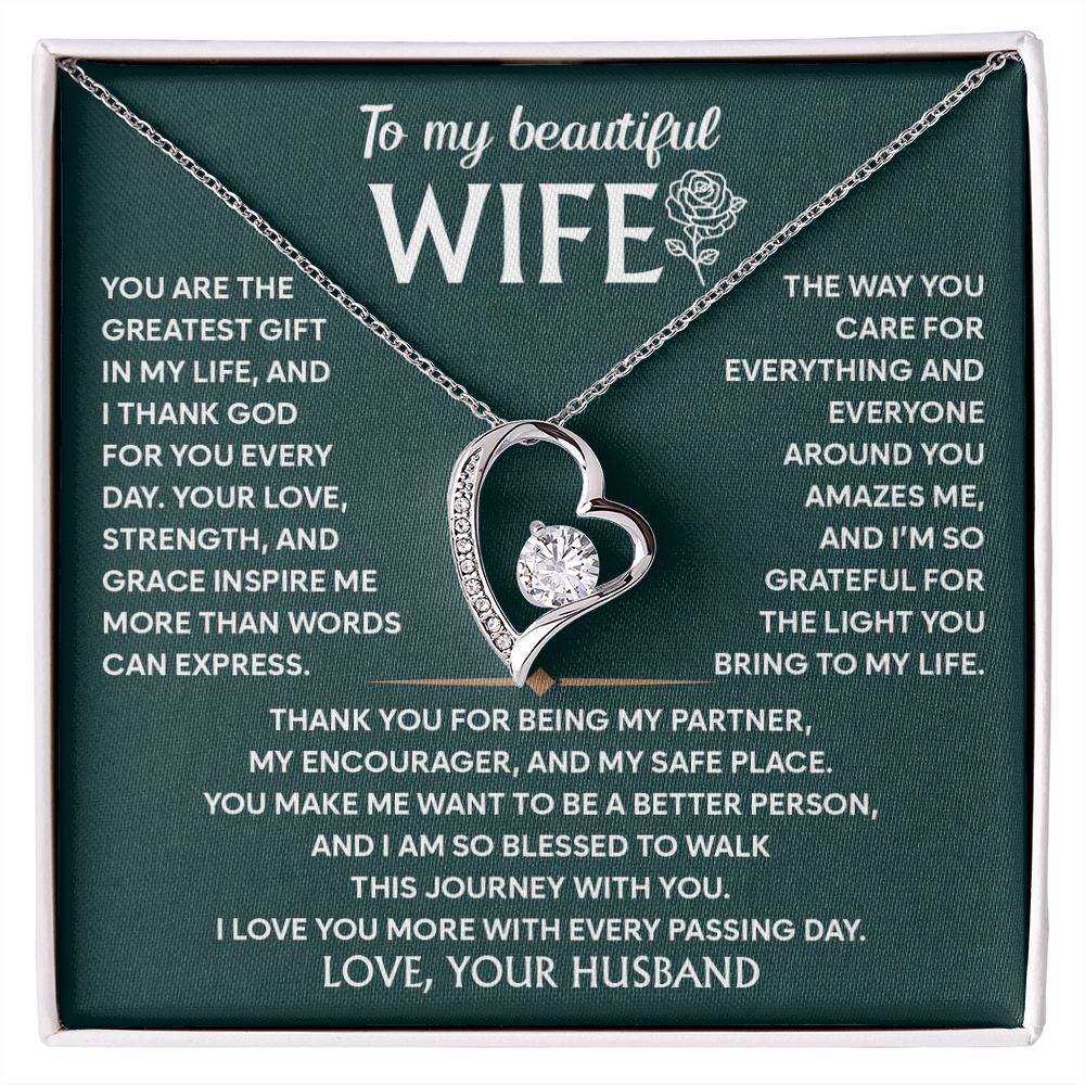 Wife Necklace From Husband to My Wife Soulmate  Jewelry for Women