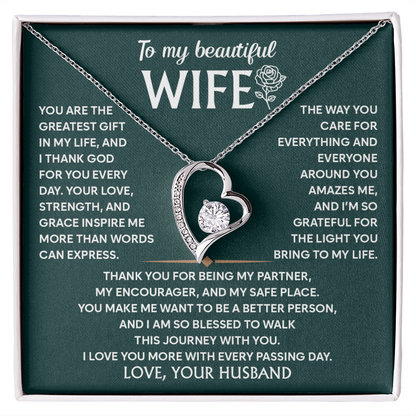 Wife Necklace From Husband to My Wife Soulmate  Jewelry for Women