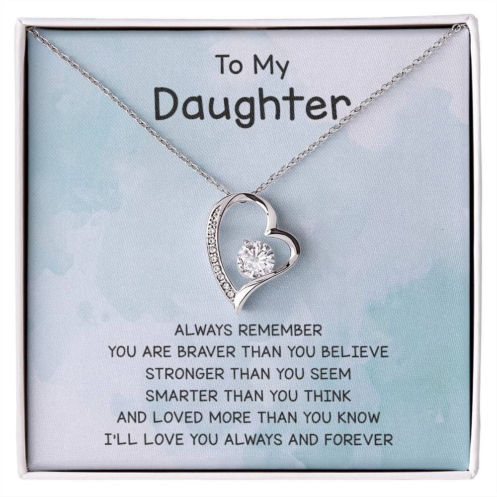 Daughter Gifts From Dad or Mom, To My Daughter Necklace, Forever love Necklace, Daughter Necklace, Gift For My Daughter, Birthday Gift, Christmas Gift To Daughter From Dad, Mam