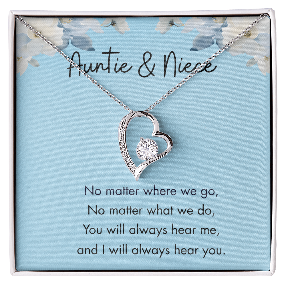 Aunt Niece Necklace - Gift for Aunt, Jewelry Present for Niece From Auntie