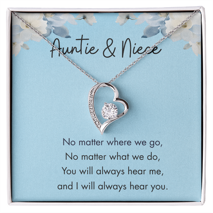 Aunt Niece Necklace - Gift for Aunt, Jewelry Present for Niece From Auntie