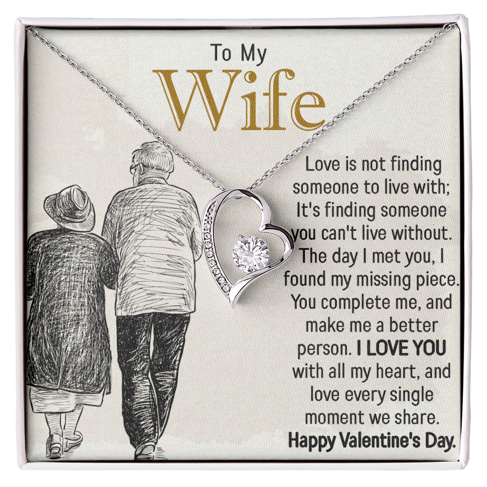 To My Wife – Forever Love Necklace, Romantic Valentine's Day Gift, Symbol of Love and Devotion