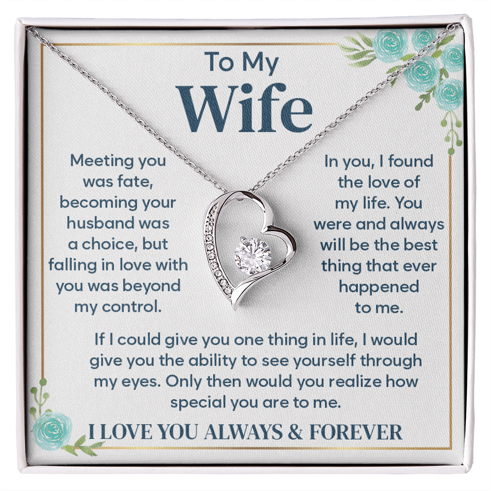 To My Wife Necklace From Husband With Heartfelt Message & Elegant Box