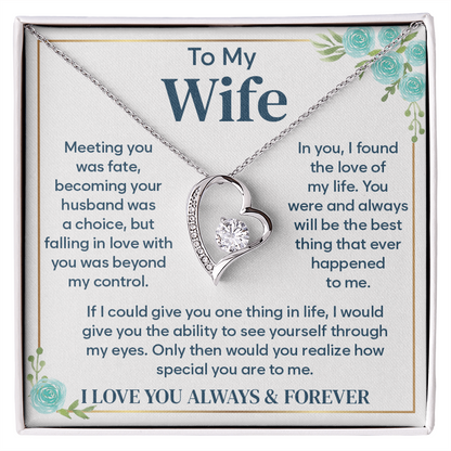 To My Wife Necklace From Husband With Heartfelt Message & Elegant Box
