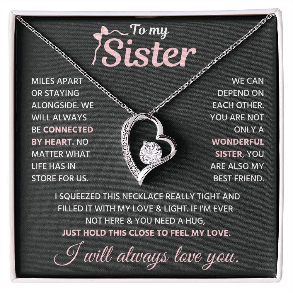 Sister Necklace With Message Card Gift From Brother & Sister