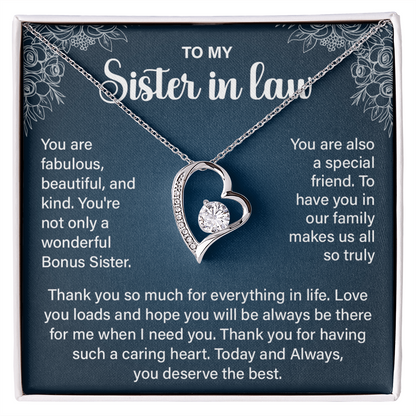 Sister-in-law - Today and Always You Deserve the Best - Forever Love Necklace