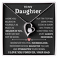 To My Daughter - You Are the Best Part of My Life Story - Forever Love Necklace