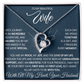 To My Wife Forever Love Necklace With Heartfelt Message & Gift Box