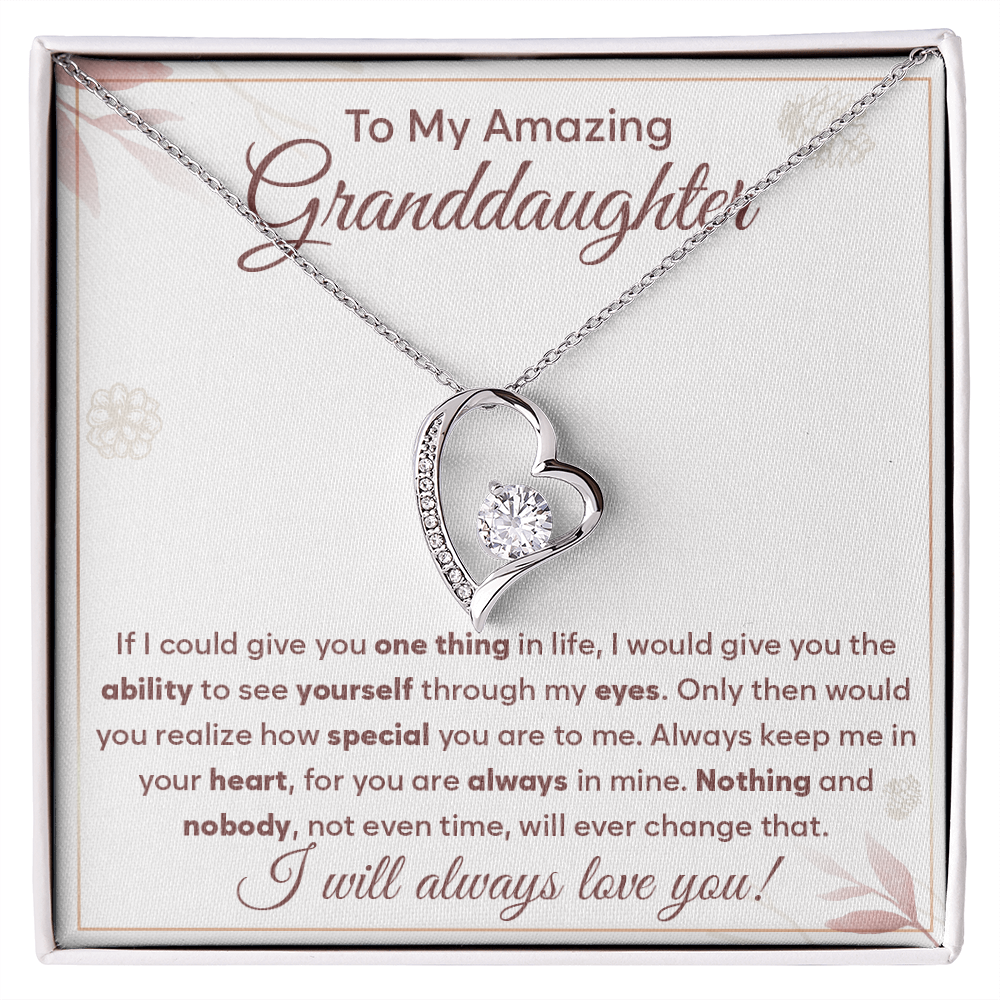 To My Amazing Granddaughter - Always Keep Me in Your Heart - Necklace