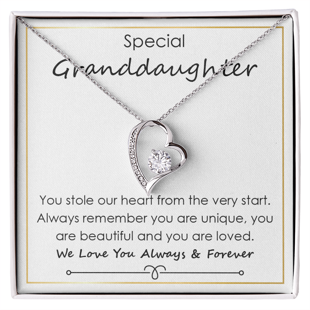 To My Beautiful Granddaughter Necklace From Grandma Grandmom