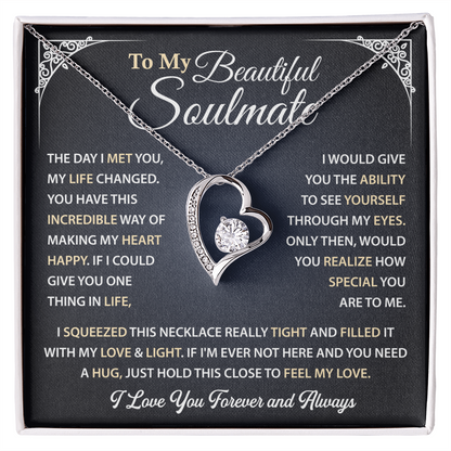 Forever Love Necklace Gift for My Beautiful Soulmate, Women's Jewelry