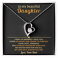 To My Daughter -  You Are a Blessing of My Life  - Forever Love Necklace